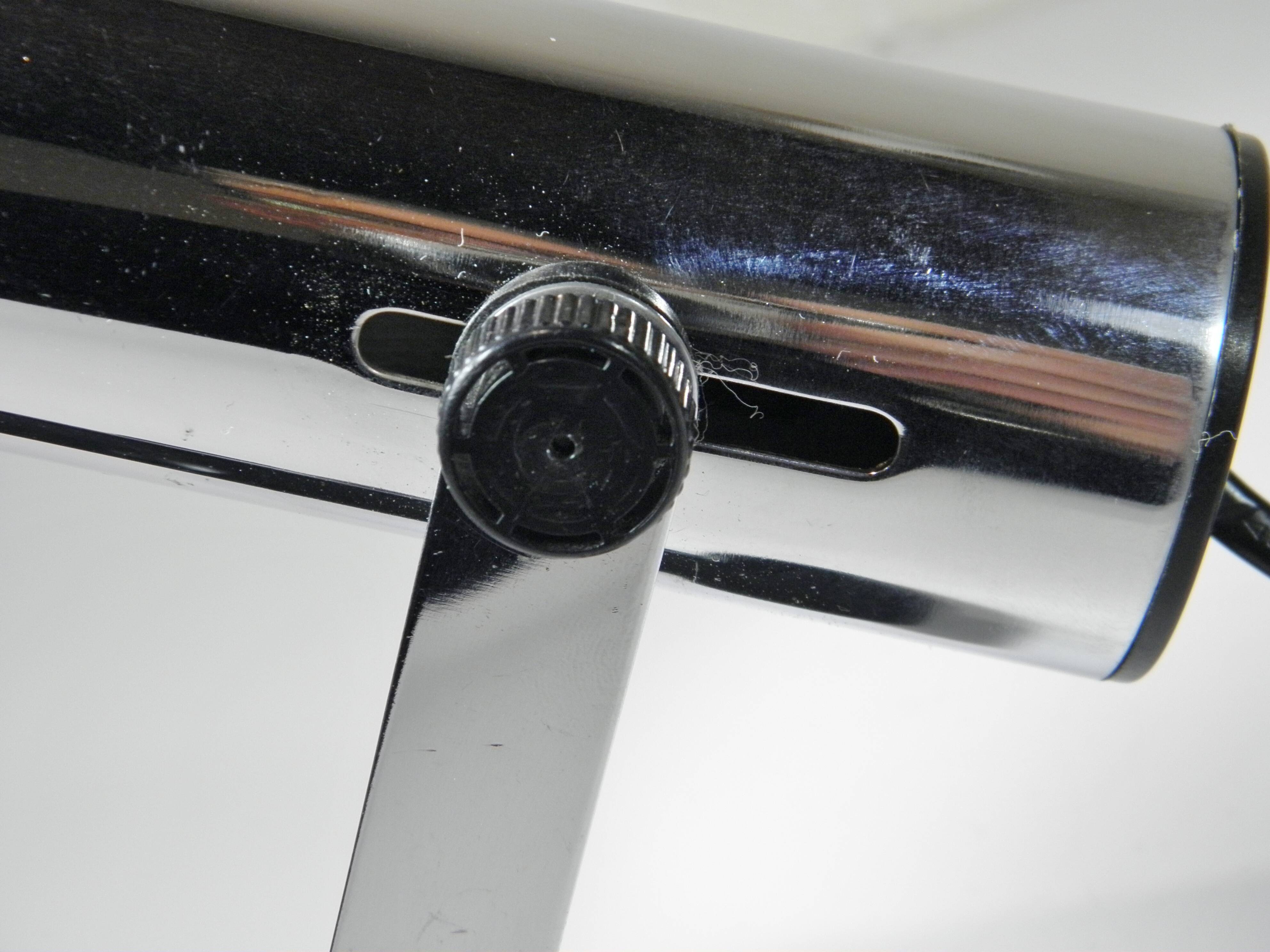 1980s Chrome Metal Clip-On Spotlight