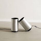 Paire de lampadaires cylindriques français vintage de Concord, années 1970