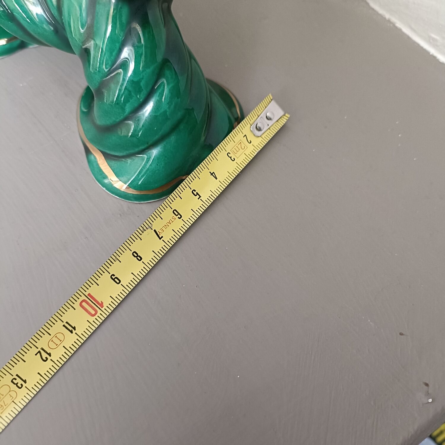 Candle holder, woven ceramic, Art Deco