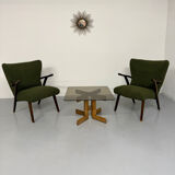 Set of 2 wing chairs in Scandinavian design from the 1960s.