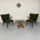 Lot de 2 fauteuils à oreilles « wing chair » design scandinave an 60