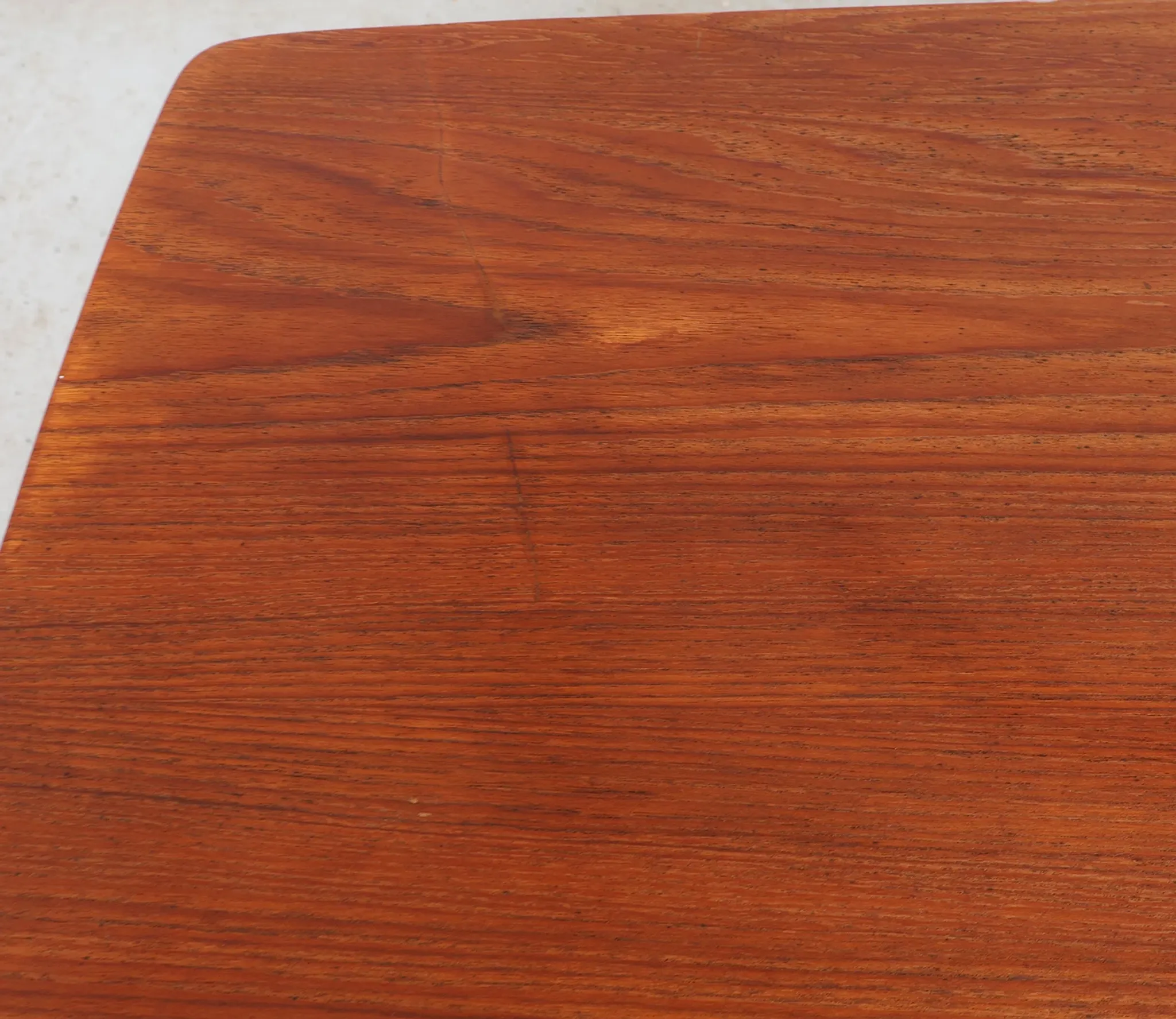 Danish teak writing desk with open storage compartment, 1960s