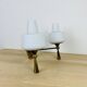 Double opaline wall light and brass from the 1950s, Lunel, Arlus.