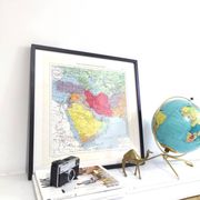 Vintage map of Western Asia 43x43cm from 1950
