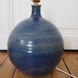 Blue sandstone lamp foot signed La Borne