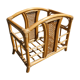 Bamboo rattan magazine holder