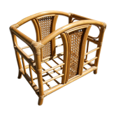 Bamboo rattan magazine holder