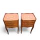 Pair of Louis XV style bedside tables with rosewood marquetry