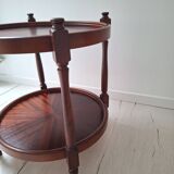 Coffee table / Side table / Round wooden end table