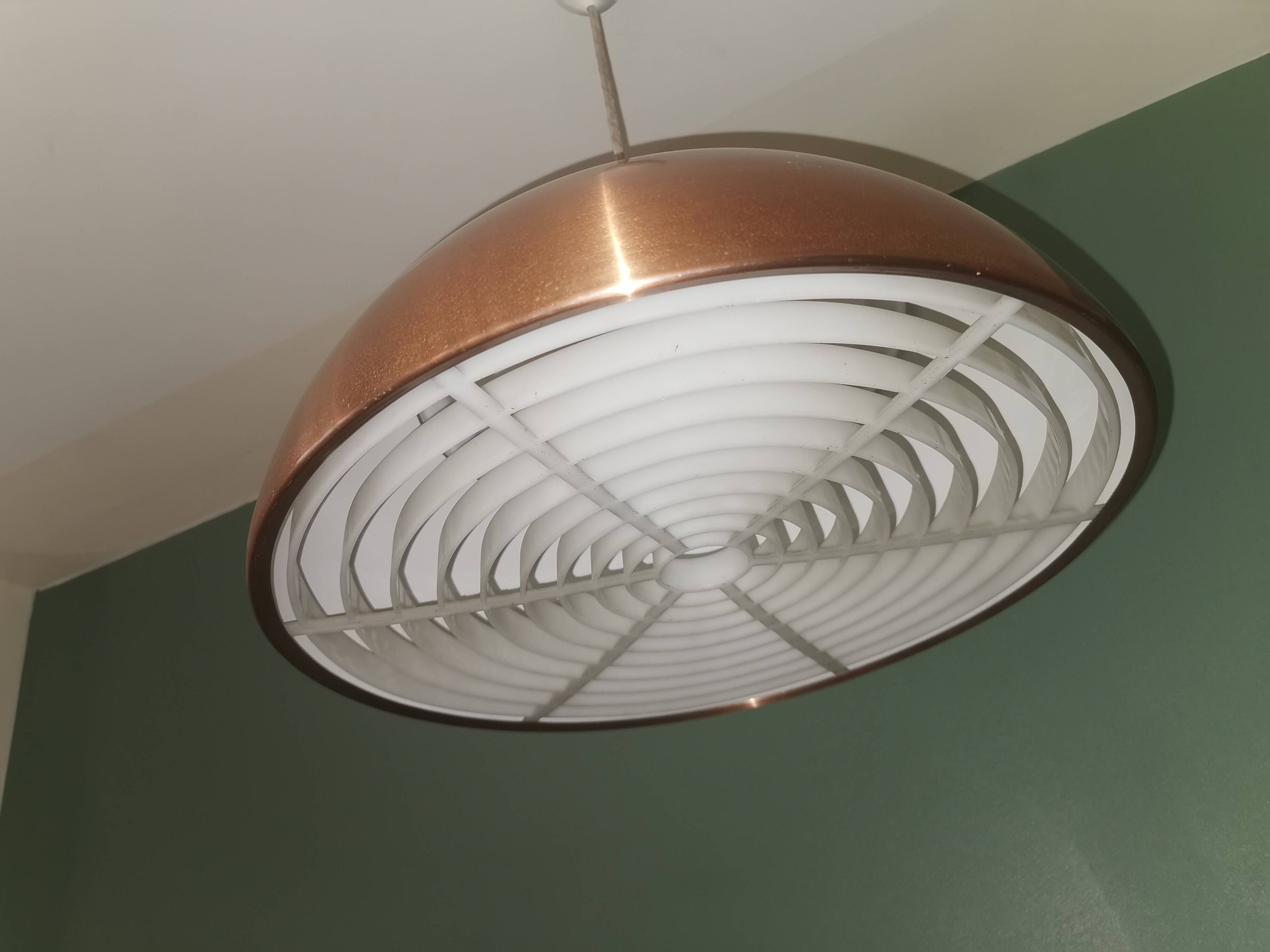 Rare vintage pendant chandelier Denmark Sven Middelboe for Nordisk Solar
