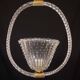 Ercole Barovier Art Deco Chandelier, "Bullicante" Glass Murano, 1940