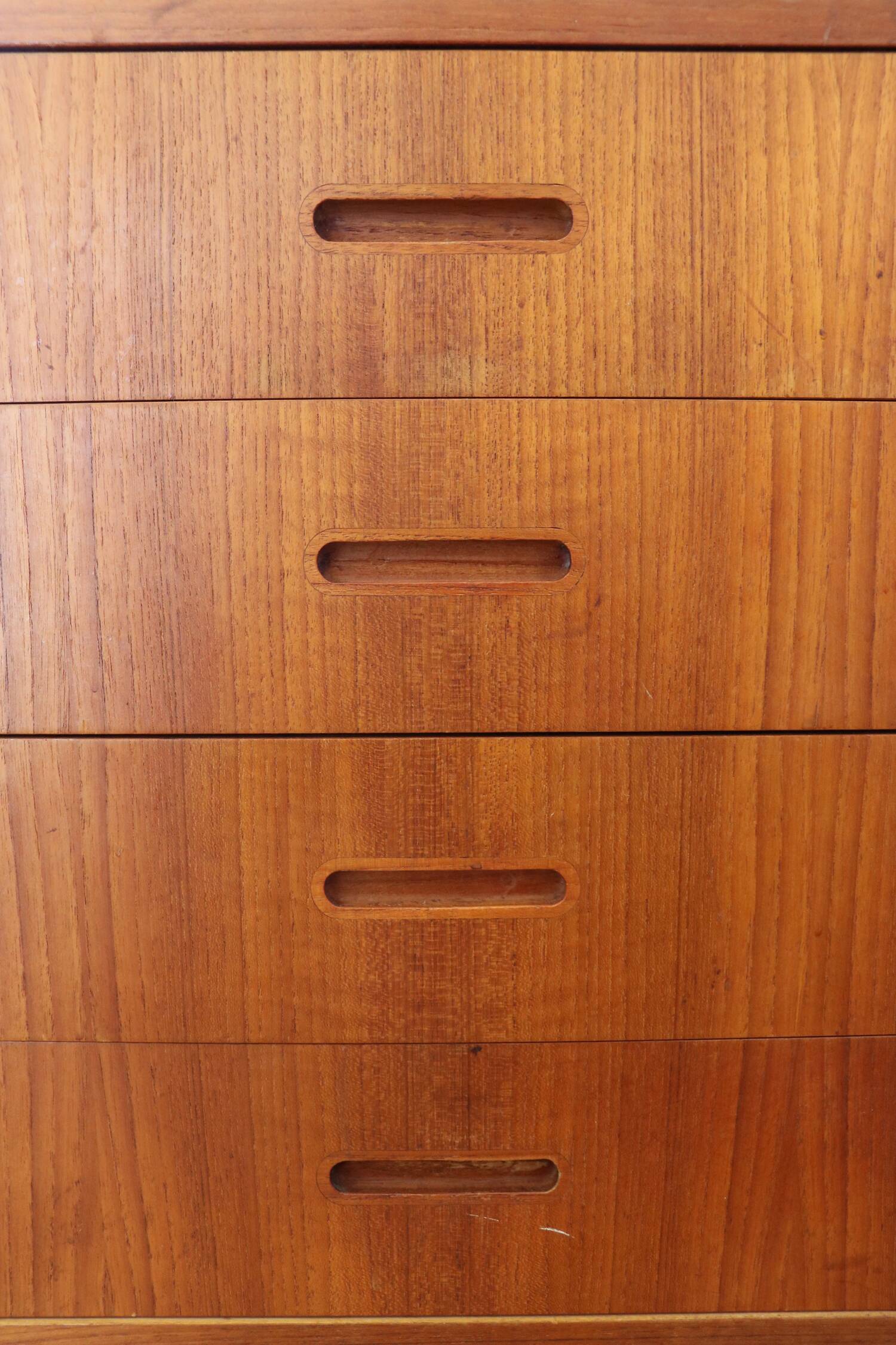 1960s Scandinavian teak chest of drawers