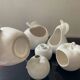 Set of 6 vintage ceramic fruit vases/cachepots
