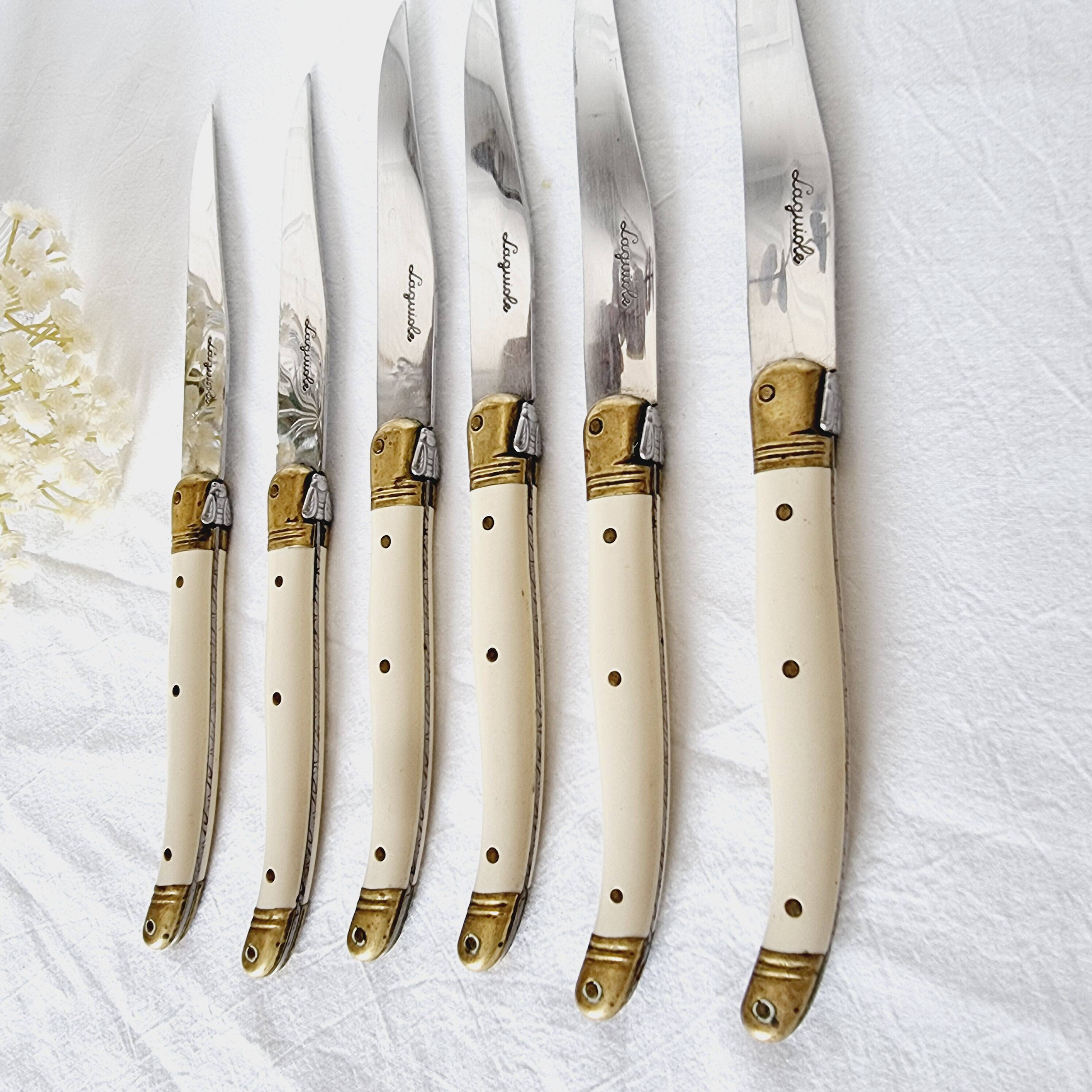 6 high-end Laguiole steak knives with ABS handles