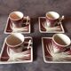 Lot de 4 tasses et soucoupes  Amadeus