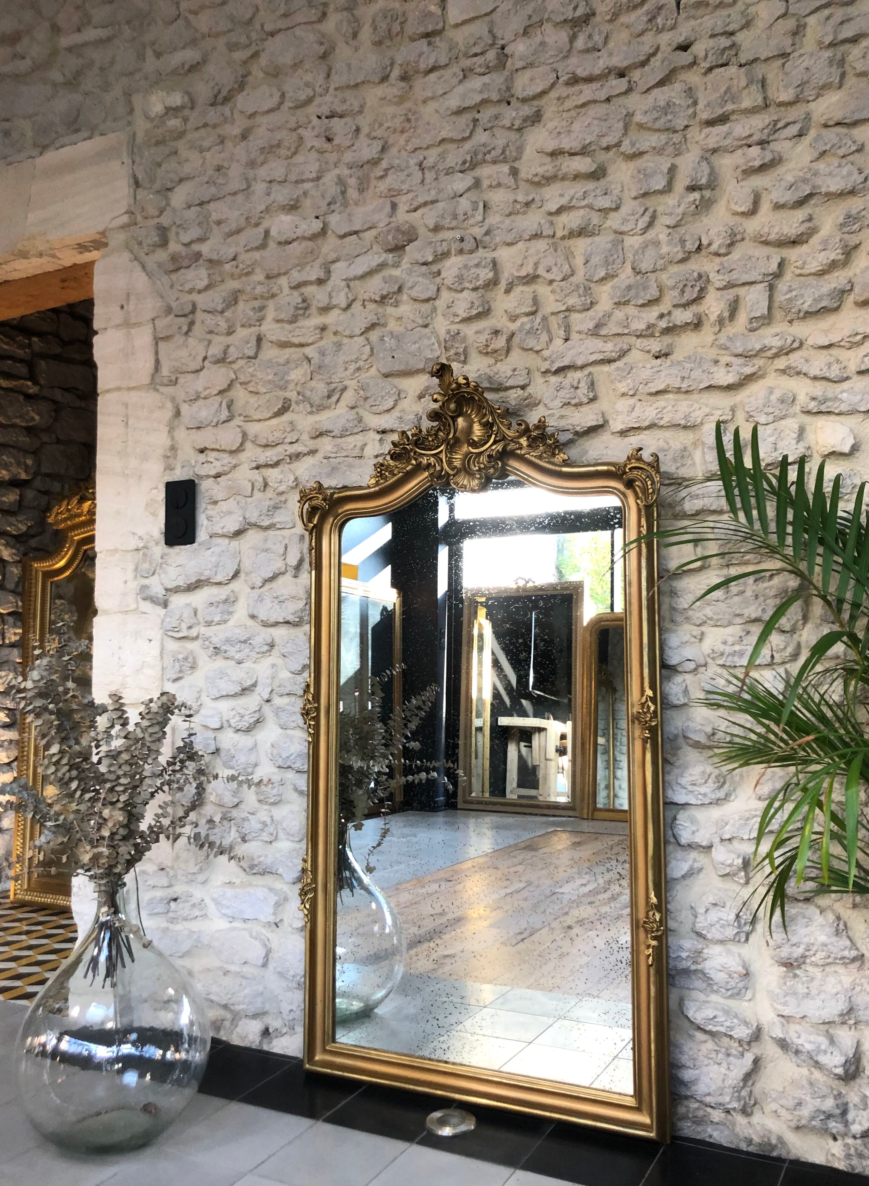 Old mirror Louis XV 145,5cm/77,5cm