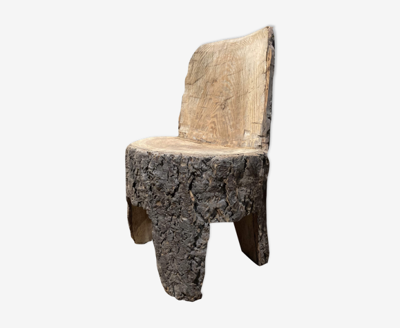 Chaise tronc d'arbre vintage | Selency