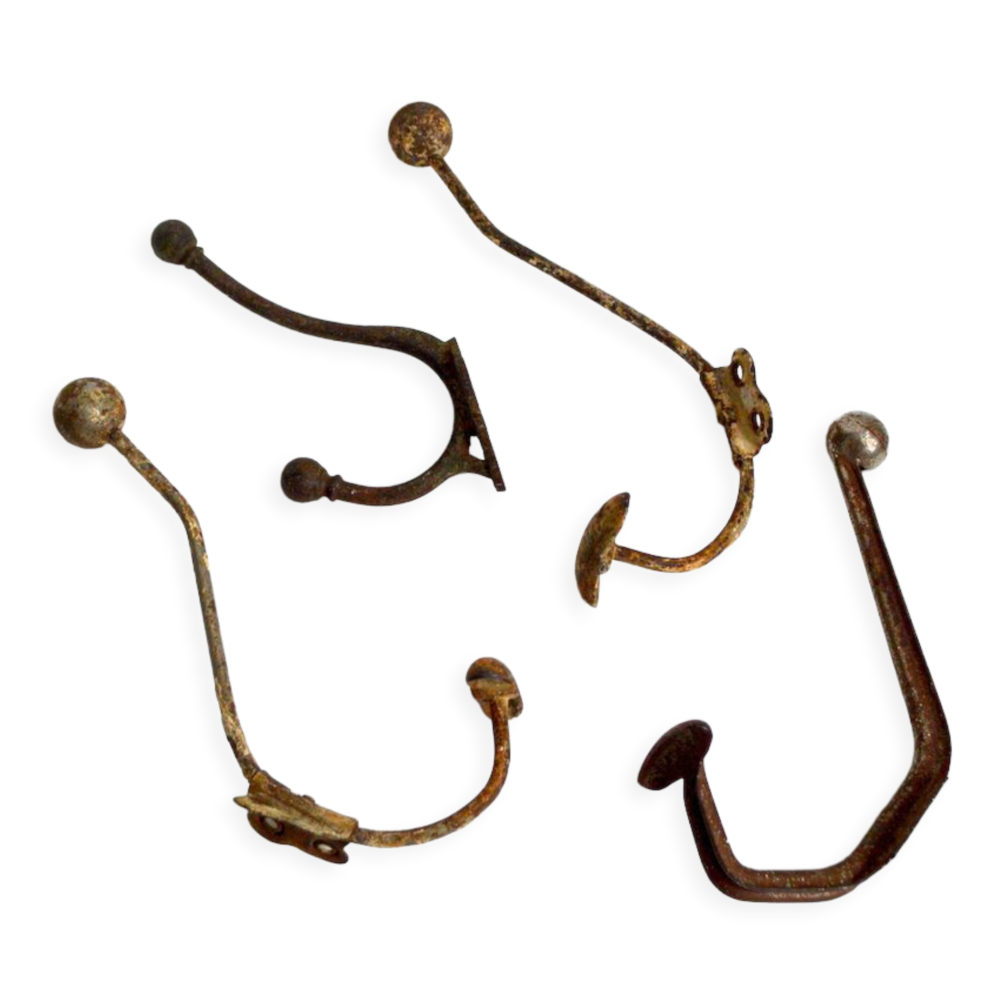 4 vintage school hooks