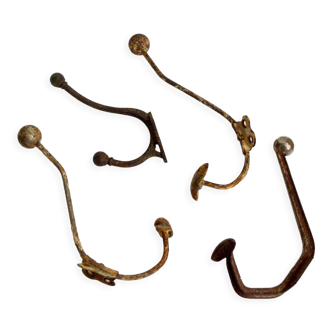 4 vintage school hooks