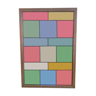 Tiffany technical stained glass window unique piece