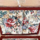 Wicker and scoubidou sewing box