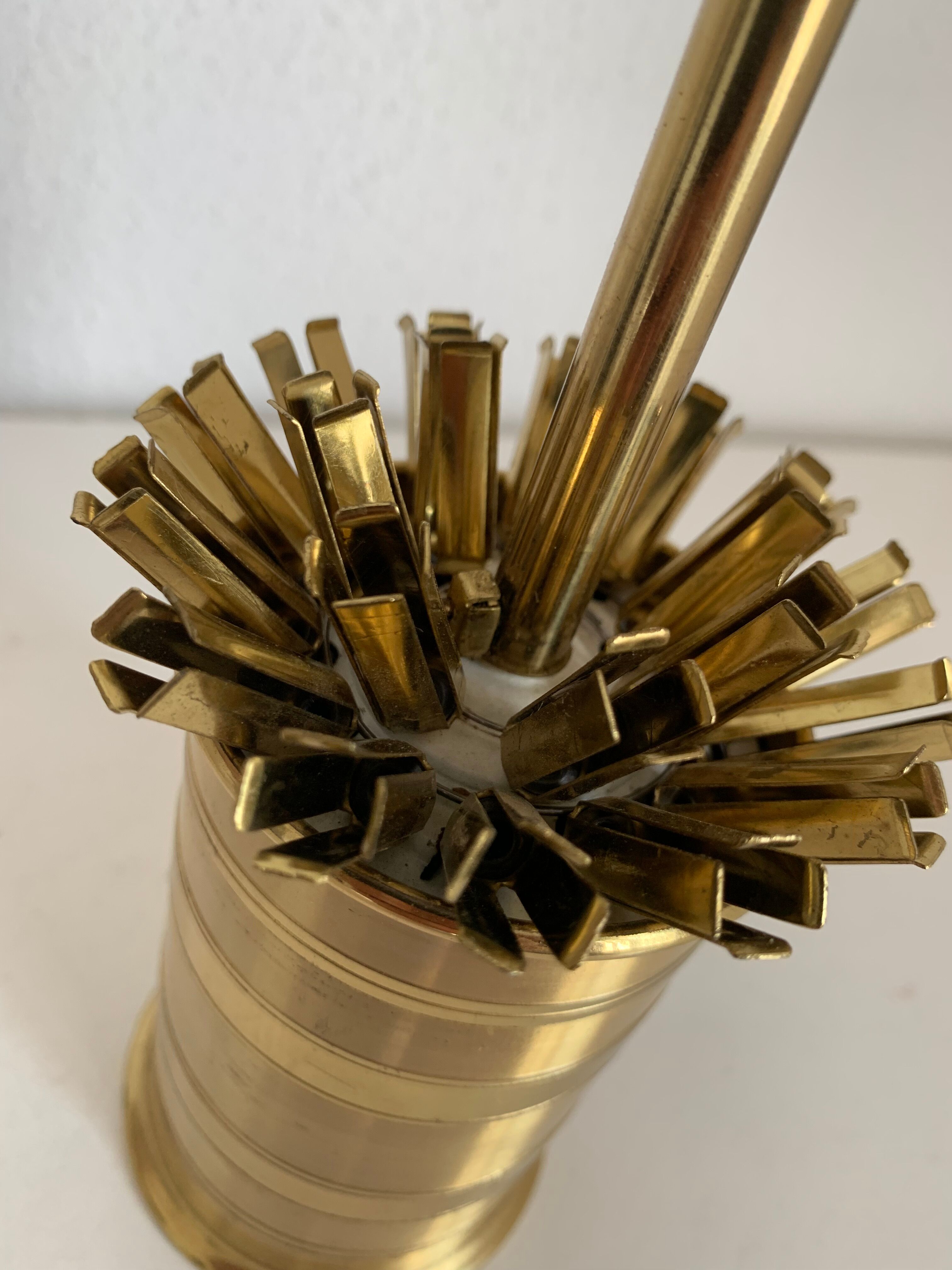 Vintage cigarette holder 1960 golden dispenser box - 14 x 7 cm