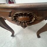 Louis XV style desk in solid walnut, 19th century