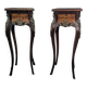 Pair of Louis XV bedside tables with marquetry and gilded bronzes