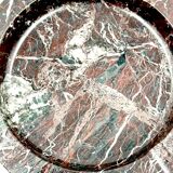 Sergio Asti, red Levanto marble ashtray bowl, UP&UP Carrara Italy, 1970s