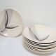 Ten Pornic design plates from the 60s, "Lotus" model