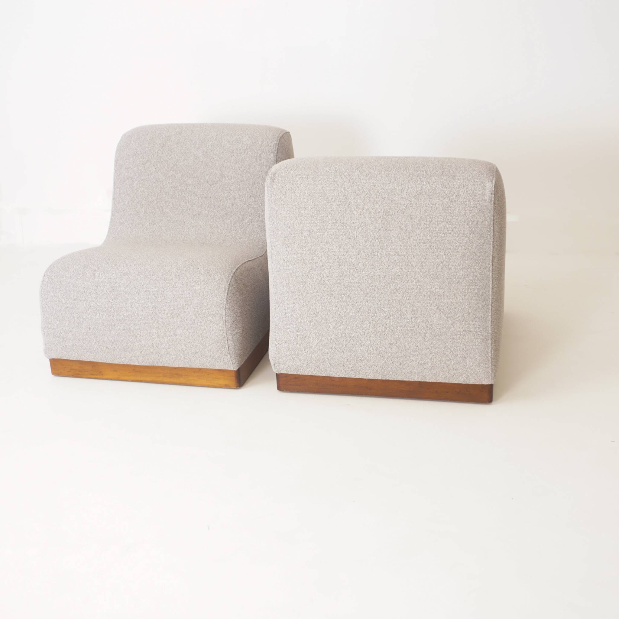 Set of Five Modular reupholstered sofa, 1970