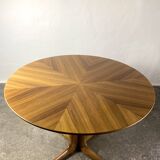 Adjustable table, Scandinavian, walnut, 1960 “Mount and Lower”.
