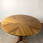 Adjustable table, Scandinavian, walnut, 1960 “Mount and Lower”.