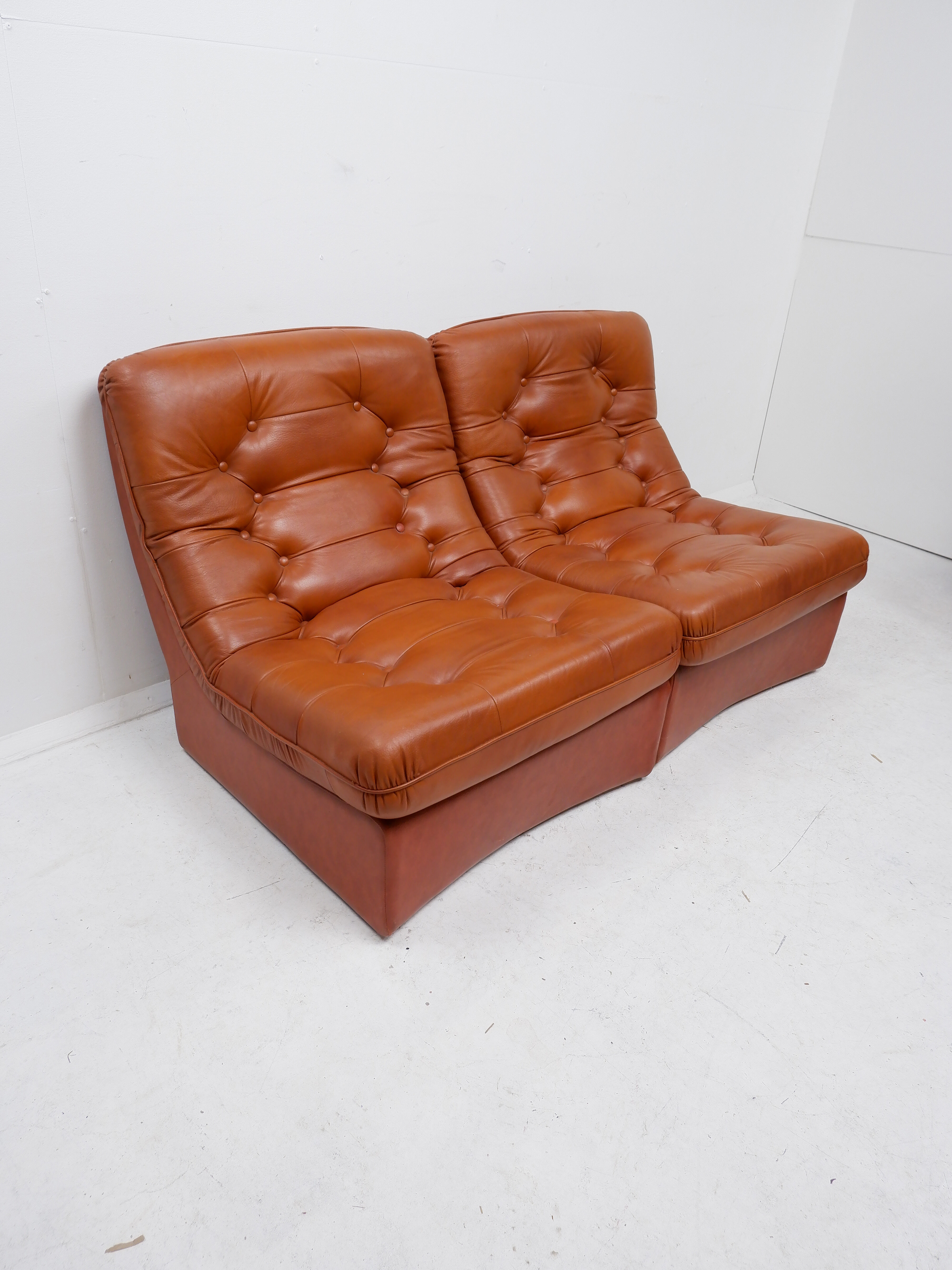 Vintage leather sofa 1970s