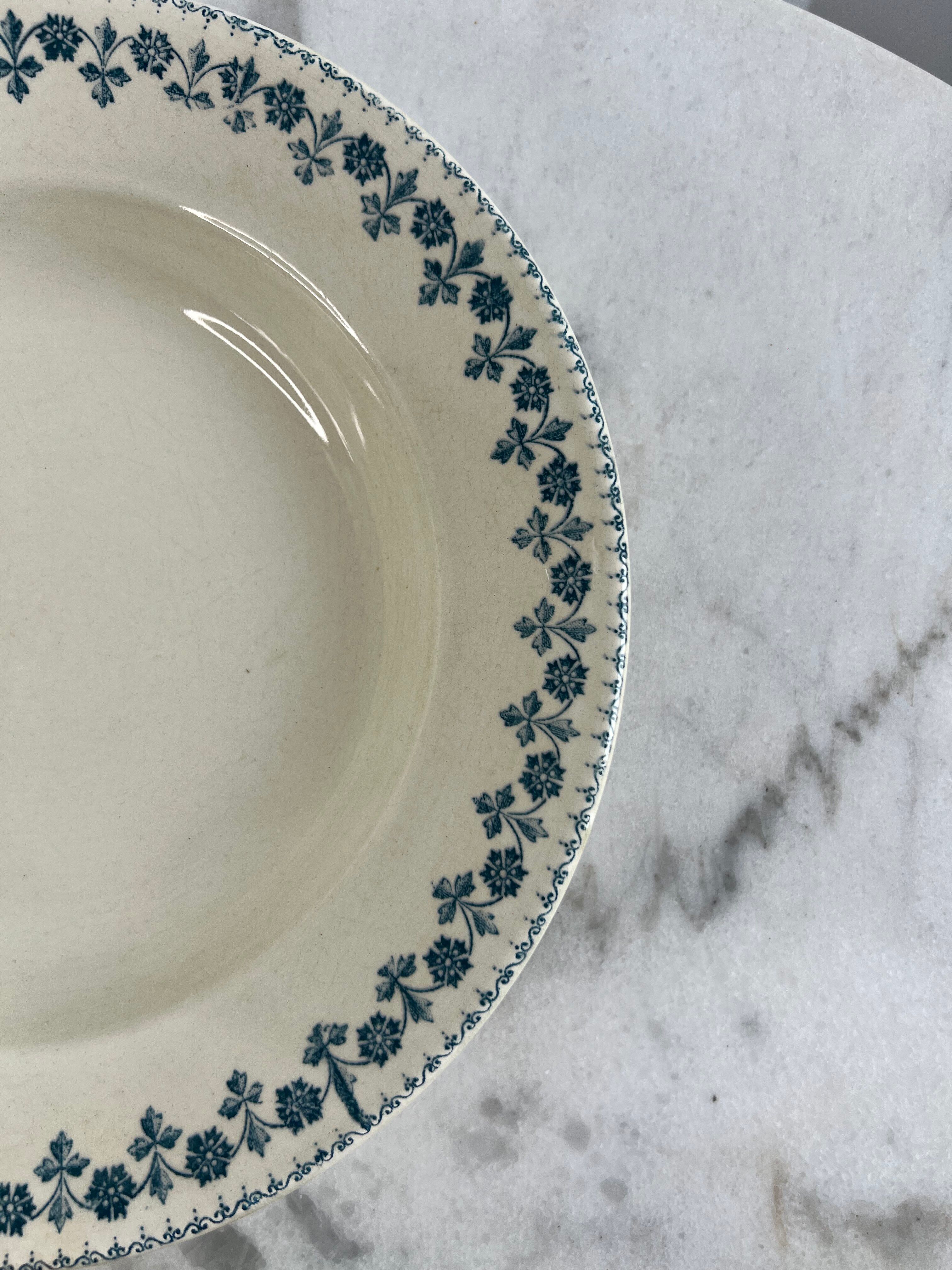Set of 2 deep plates, ironstone LG Barreau.