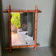 Large vintage bamboo mirror