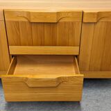 Maison Regain sideboard in solid elm, 1960s-1970s