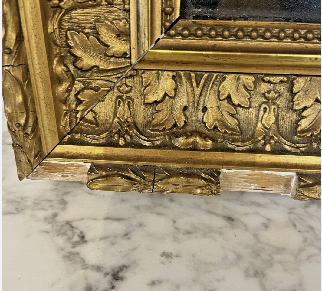 Oil painting on canvas – Portrait of a woman with glasses – 18th century