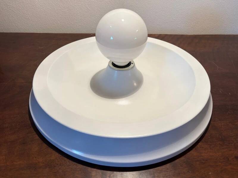 Mid-century aluminum space age disco wall/ceiling light - 1970