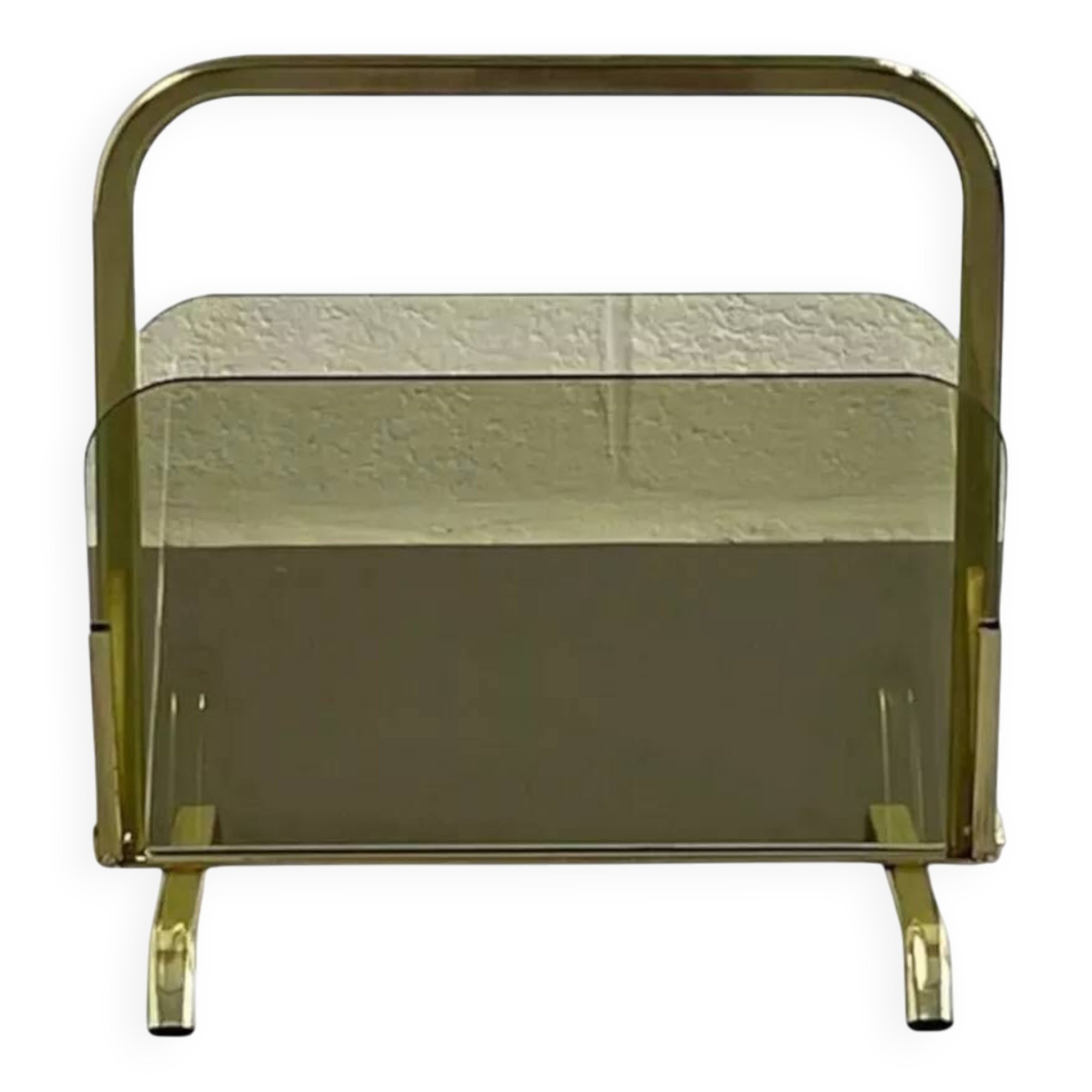 Porte revue en laiton et verre