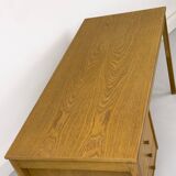 Oak Desk with Three Drawers from Domino Møbler, 1970s