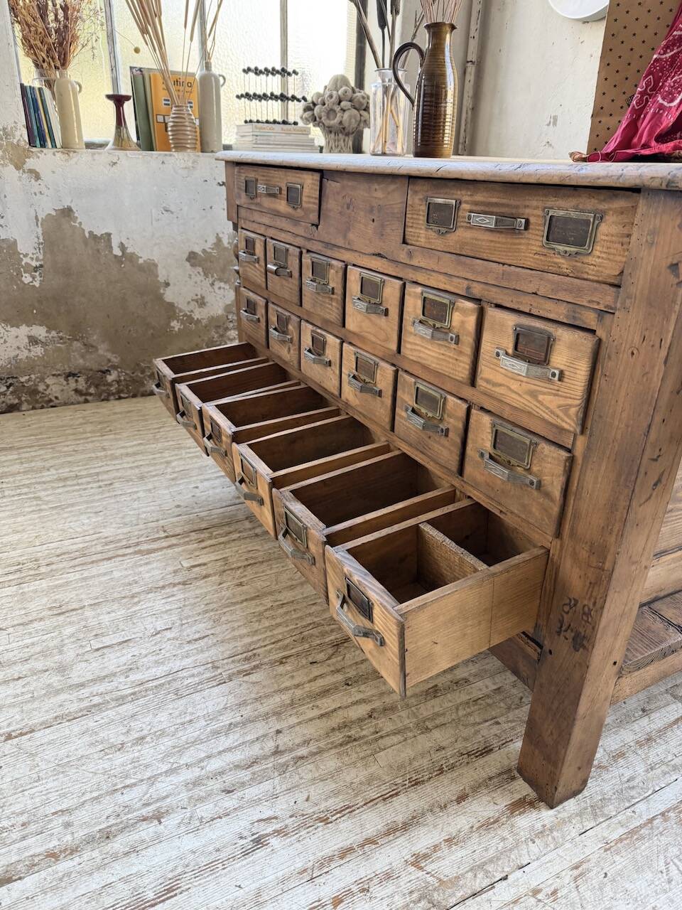 Comptoir, îlot central, meuble de métier multi-tiroirs