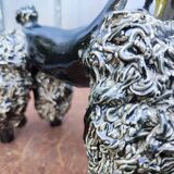 Groomed Poodle in Iridescent Ceramic, 1950