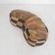 Vintage kidney shaped patchwork ottoman, The Netherlands 1970's
