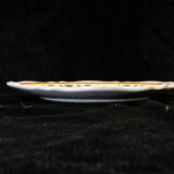 Plate in Faience of MALICORNE signed Emile TESSIER decor bird