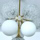 Large  Vintage Glass Pendant Light, 1960s