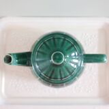 Tea set (teapot + cup & saucer) green glazed ceramic