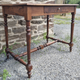 Writing table or wooden desk, Louis XIII style, turned feet, vintage