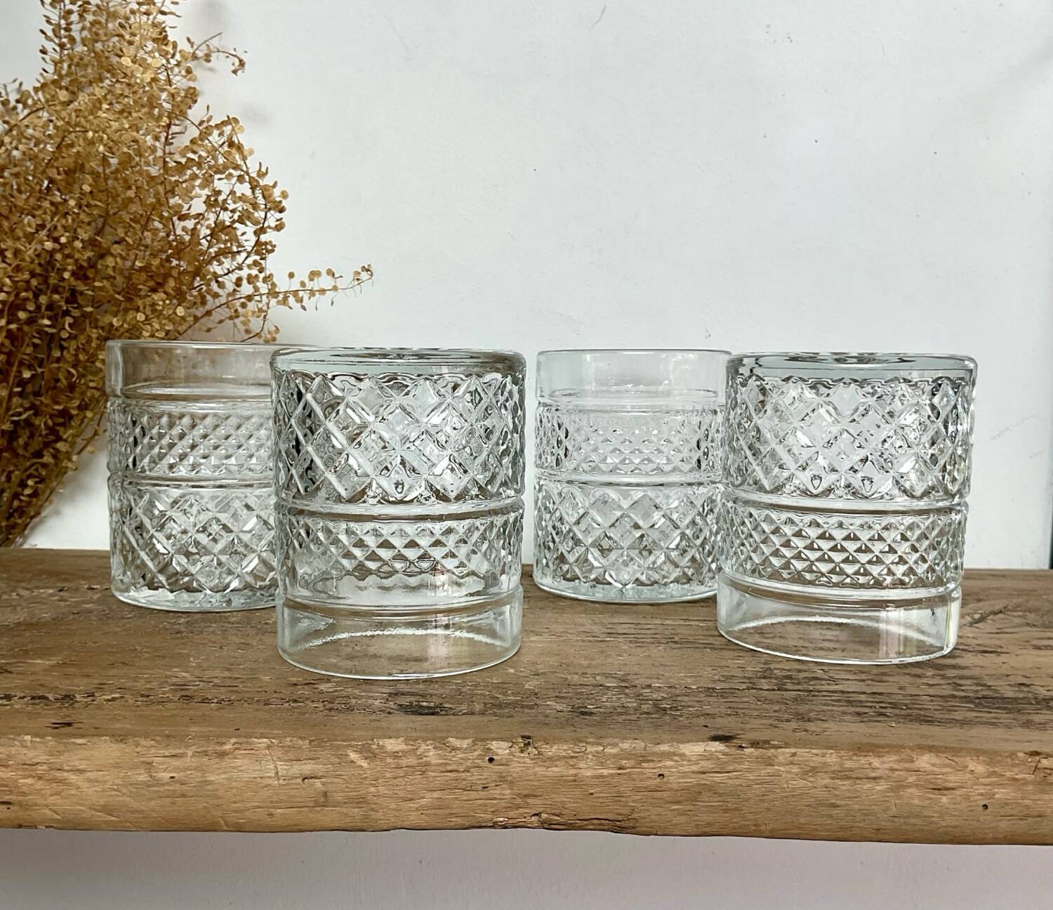 4 verres à whisky vintage 