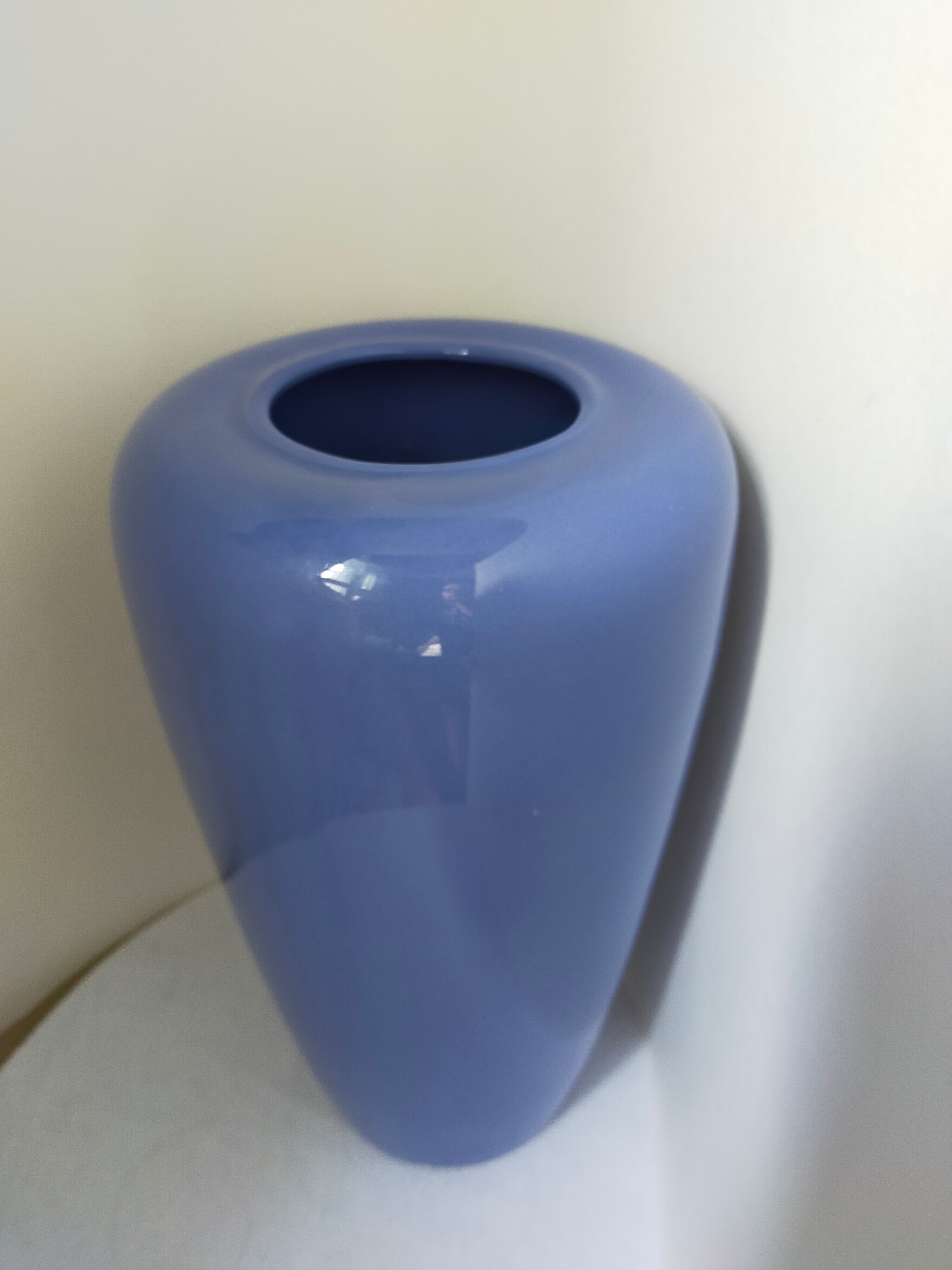 Lavender blue ceramic vase